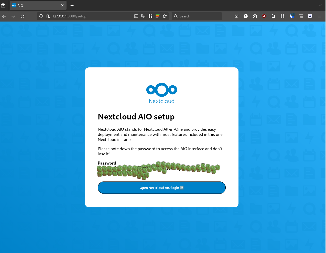 Nextcloud AIO install with docker-compose and nginx reverse proxy